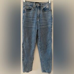 Simple Society Pleated Bottoms Classic Blue Jeans Women's Sz 00/23